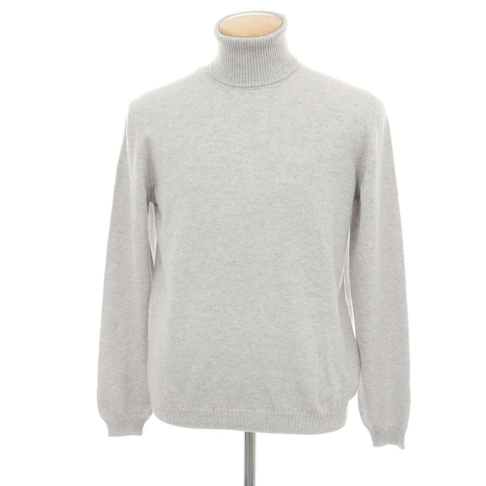 【新品アウトレット】セッテフィーリ カシミア Settefili Cashmere カシミヤ タートルネック プルオーバーニット ライトグレー【サイズ44】【 状態ランクN- 】【 メンズ 】