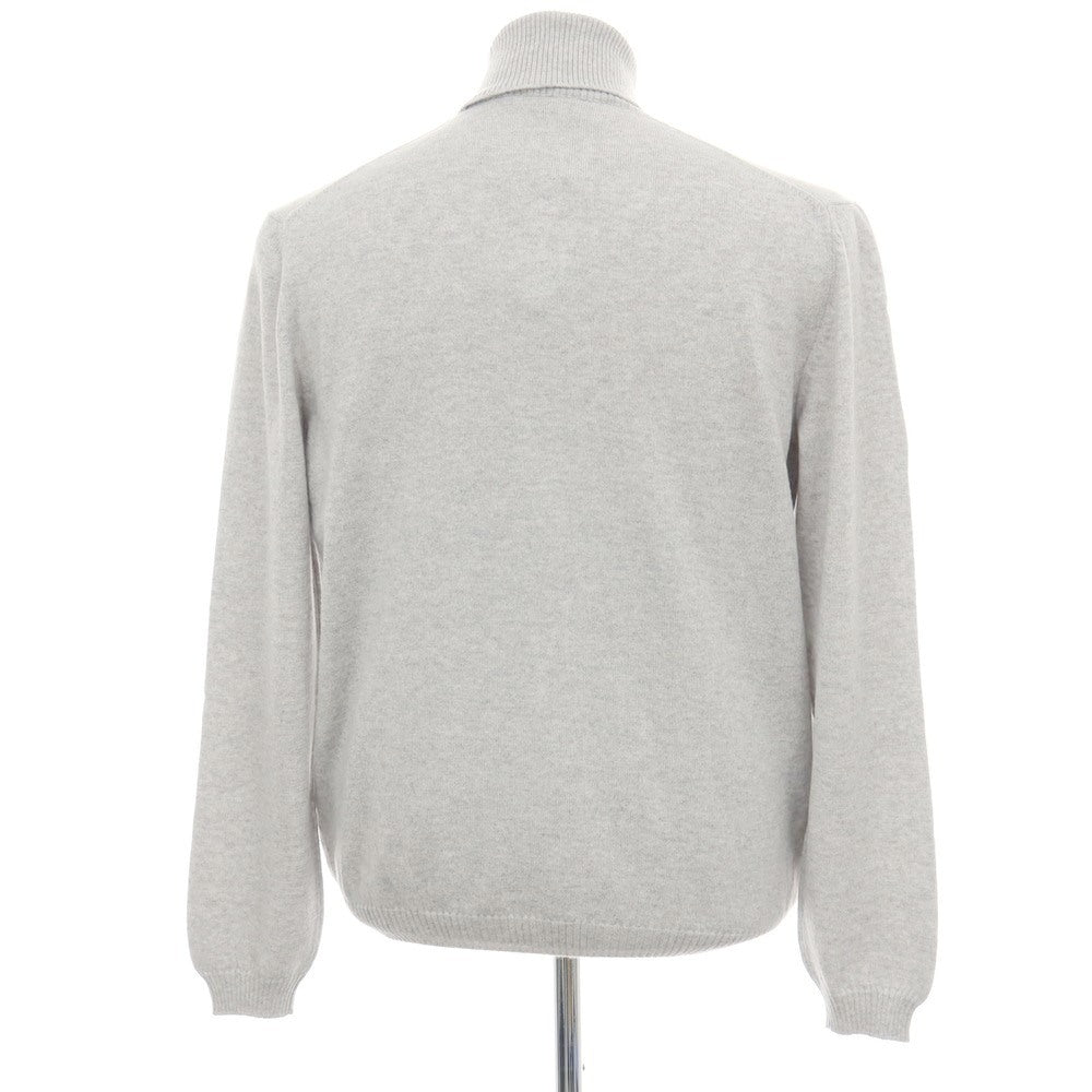 【新品アウトレット】セッテフィーリ カシミア Settefili Cashmere カシミヤ タートルネック プルオーバーニット ライトグレー【サイズ50/M】【 状態ランクN- 】【 メンズ 】