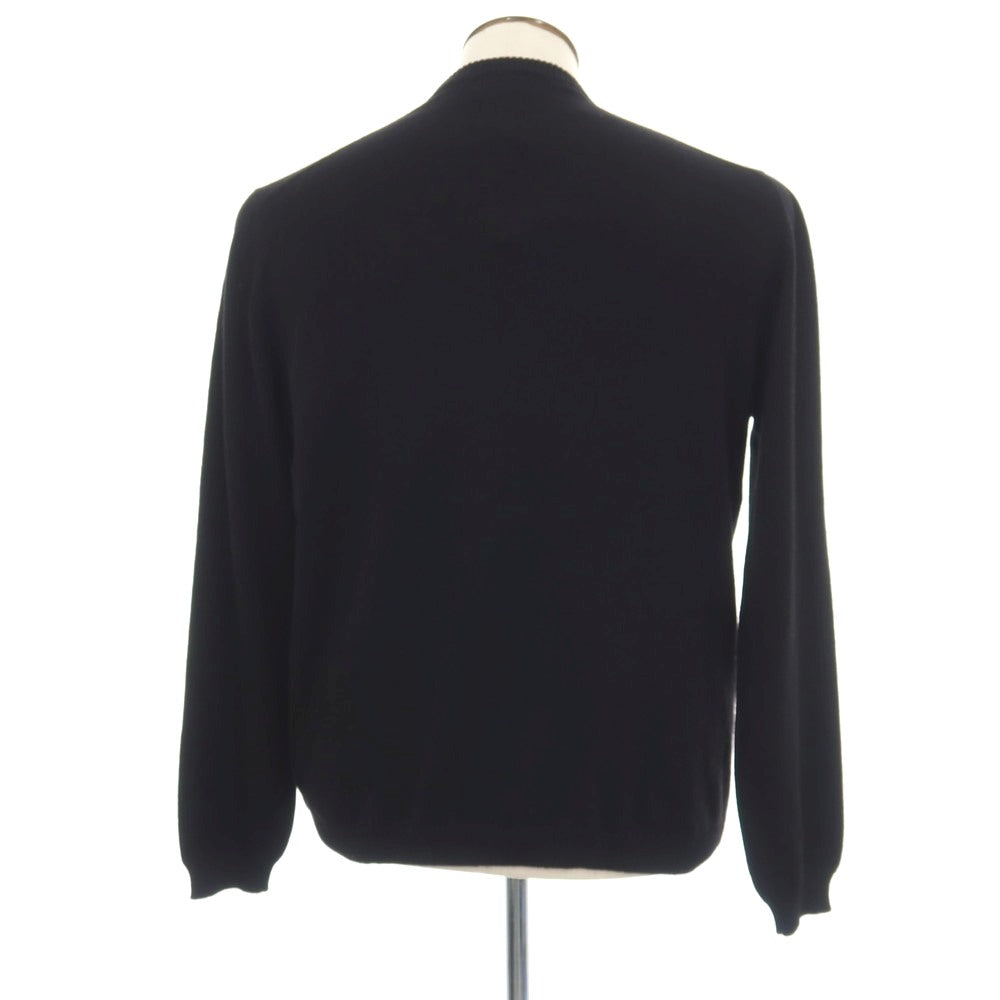 【新品アウトレット】セッテフィーリ カシミア Settefili Cashmere カシミヤ クルーネック プルオーバーニット ブラック【サイズ50/M】【 状態ランクN- 】【 メンズ 】