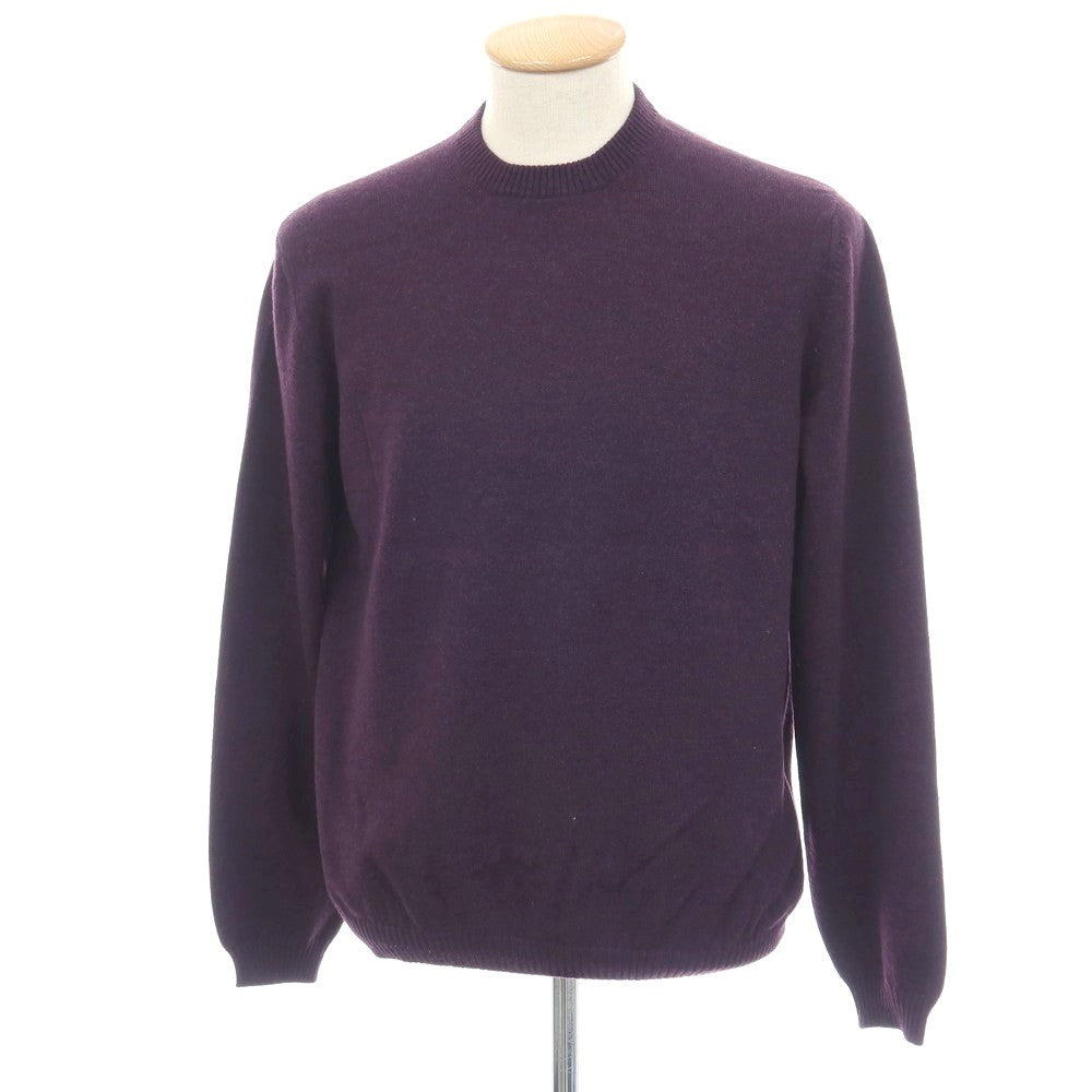 【新品アウトレット】セッテフィーリ カシミア Settefili Cashmere カシミヤ クルーネック プルオーバーニット ダークパープル【サイズ46/XS】【 状態ランクN- 】【 メンズ 】