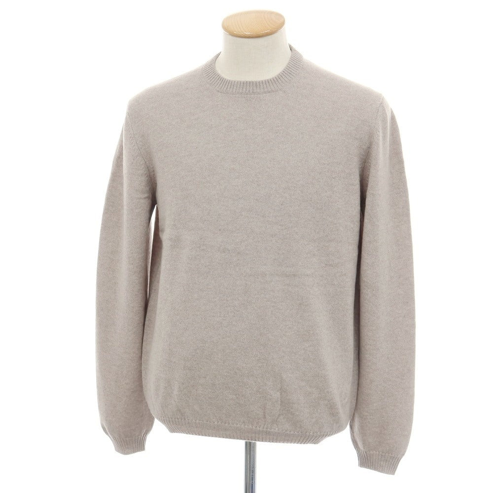 【新品アウトレット】セッテフィーリ カシミア Settefili Cashmere カシミヤ クルーネック プルオーバーニット グレージュ【サイズ44】【 状態ランクN- 】【 メンズ 】
