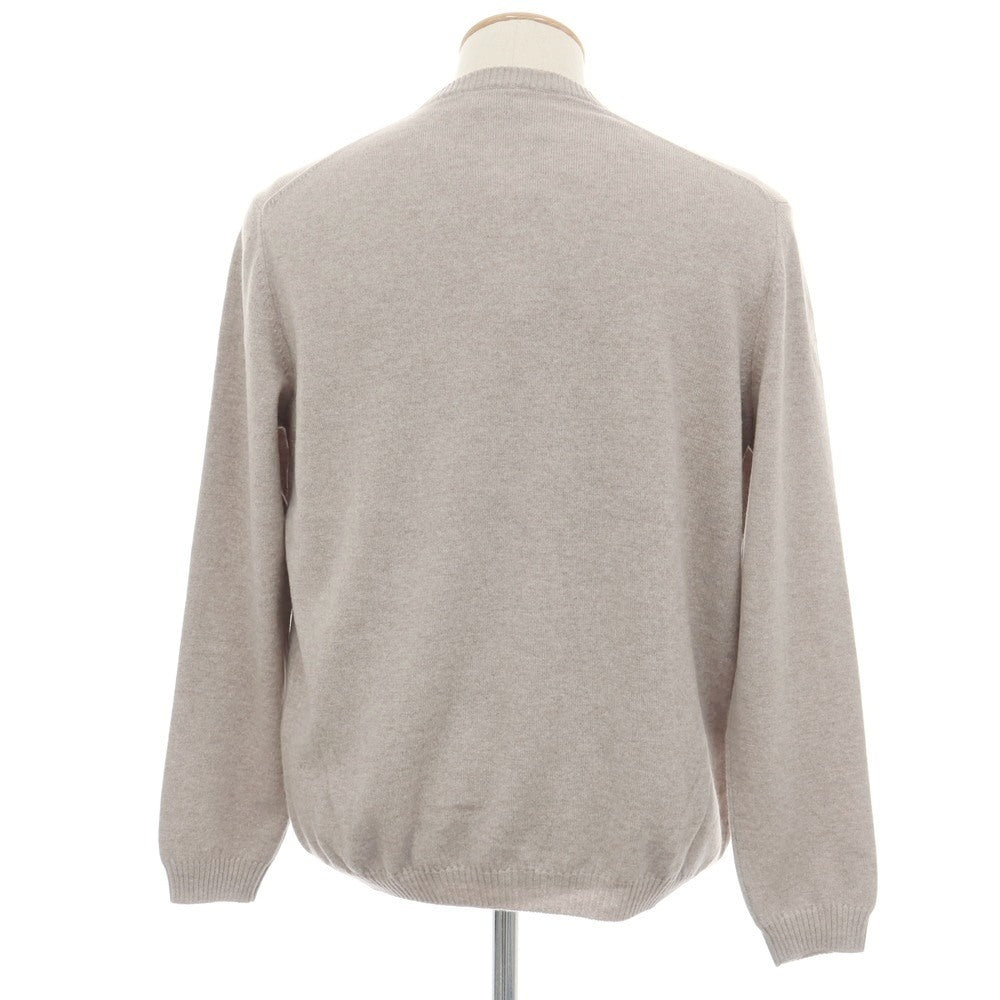 【新品アウトレット】セッテフィーリ カシミア Settefili Cashmere カシミヤ クルーネック プルオーバーニット グレージュ【サイズ46/XS】【 状態ランクN- 】【 メンズ 】