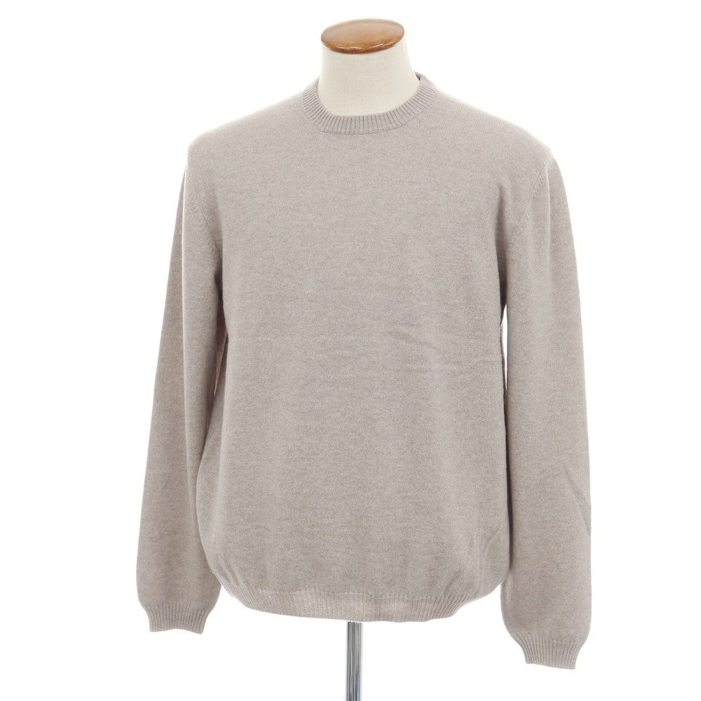 【新品アウトレット】セッテフィーリ カシミア Settefili Cashmere カシミヤ クルーネック プルオーバーニット グレージュ【サイズ48/S】【 状態ランクN- 】【 メンズ 】