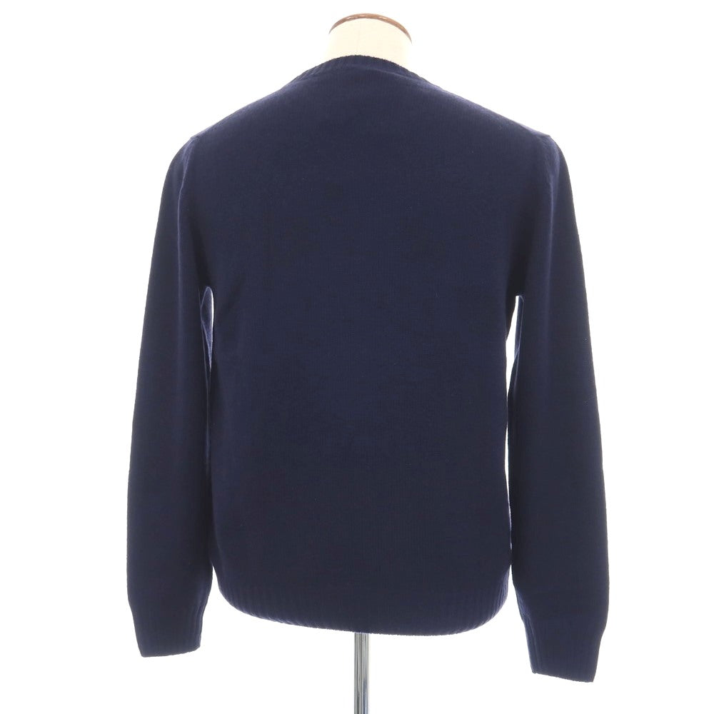 【新品アウトレット】セッテフィーリ カシミア Settefili Cashmere ベビーカシミヤ クルーネック プルオーバーニット ネイビー【サイズ48/S】【 状態ランクN- 】【 メンズ 】