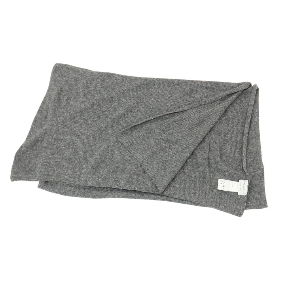 【新品】セッテフィーリ カシミア Settefili Cashmere カシミヤ ニット 大判 マフラー グレー【 状態ランクN 】【 メンズ 】