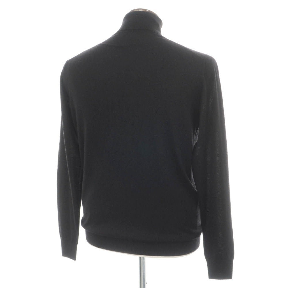 【新品アウトレット】フェデーリ FEDELI カシミヤシルク ハイゲージ タートルネック プルオーバーニット ブラック【サイズ52】【 状態ランクN- 】【 メンズ 】