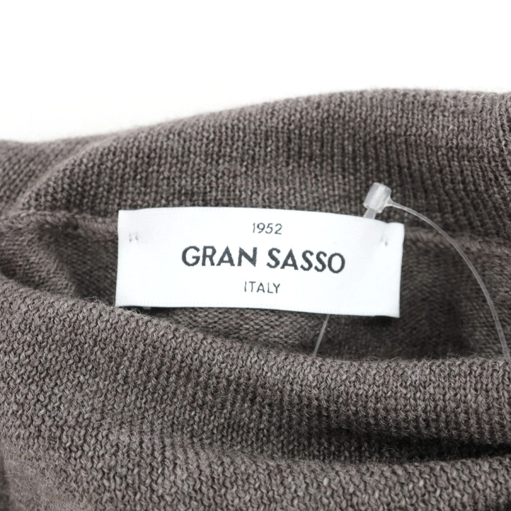 【中古】グランサッソ GRAN SASSO ウール タートルネック プルオーバーニット グレージュ【サイズ44】【 状態ランクB 】【 メンズ 】