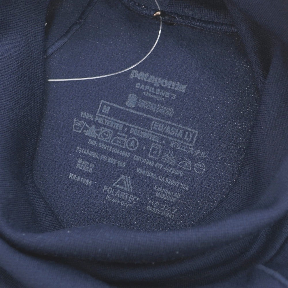 【中古】パタゴニア patagonia capilene 3 ポリエステル ポーラテック パワードライ ミッドウェイト 長袖カットソー ネイビー【サイズM】【 状態ランクD 】【 メンズ 】