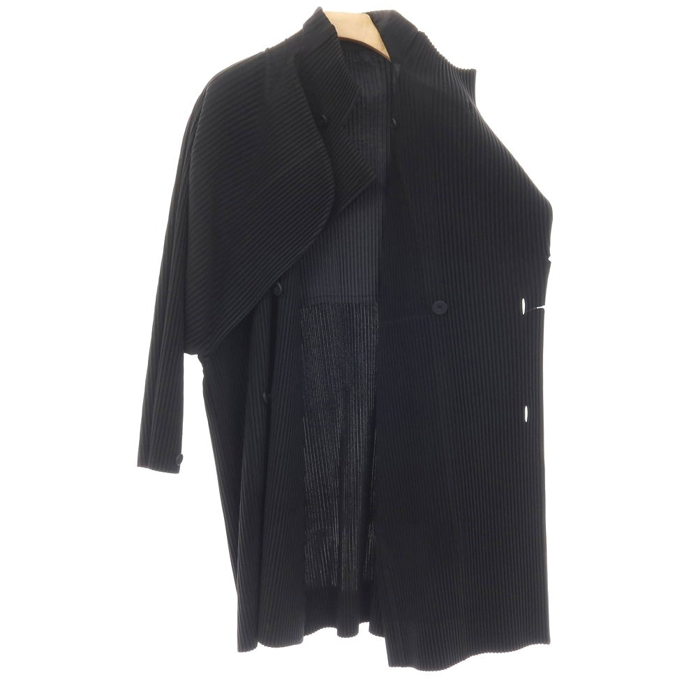 【中古】オム プリッセ イッセイミヤケ HOMME PLISSE ISSEY MIYAKE 2026年春夏 プリーツコート ブラック【サイズ表記なし(L位)】【 状態ランクA 】【 メンズ 】