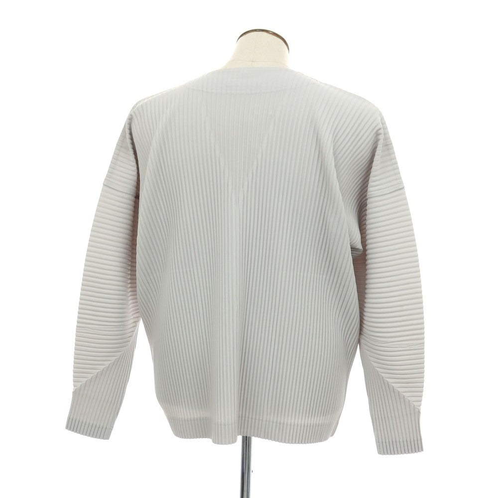 【中古】オム プリッセ イッセイミヤケ HOMME PLISSE ISSEY MIYAKE 2026年春夏 ポリエステル系 プリーツ カーディガン ライトグレー【サイズ表記なし(L位)】【 状態ランクB 】【 メンズ 】