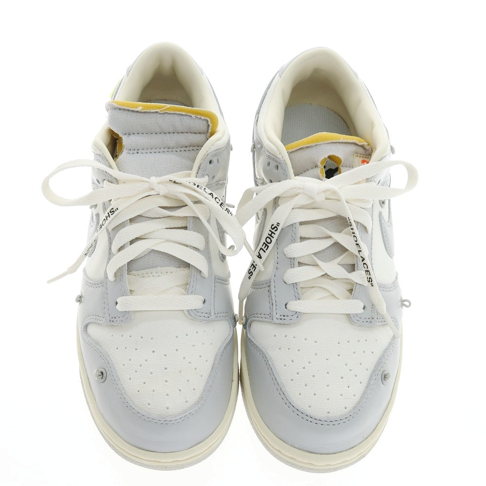 【中古】オフホワイト OFF-WHITE × NIKE Dunk Low 1 of 50 スニーカー グレーxホワイト【サイズ26】【 状態ランクA 】【 メンズ 】