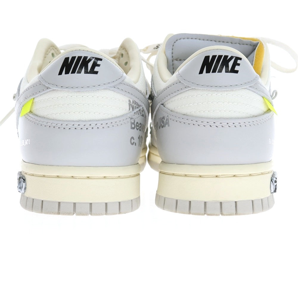 【中古】オフホワイト OFF-WHITE × NIKE Dunk Low 1 of 50 スニーカー グレーxホワイト【サイズ26】【 状態ランクA 】【 メンズ 】
