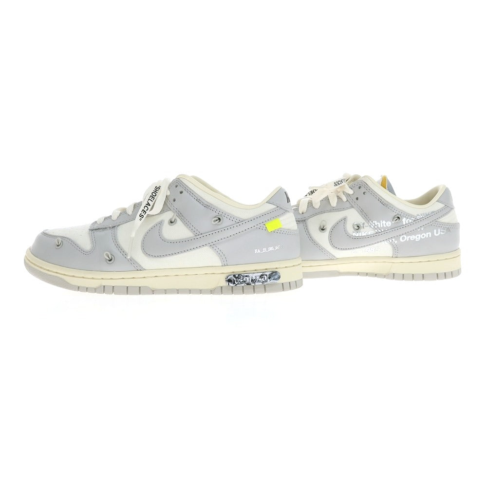 【中古】オフホワイト OFF-WHITE × NIKE Dunk Low 1 of 50 スニーカー グレーxホワイト【サイズ26】【 状態ランクA 】【 メンズ 】