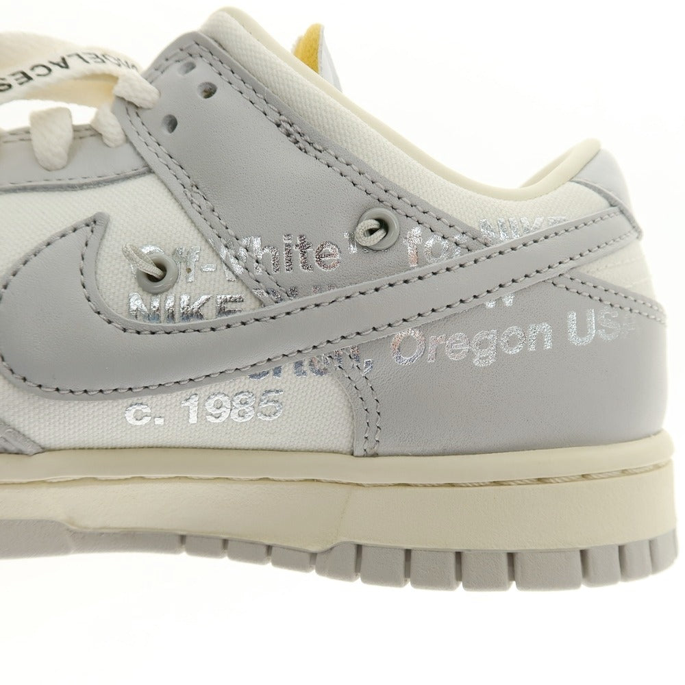 【中古】オフホワイト OFF-WHITE × NIKE Dunk Low 1 of 50 スニーカー グレーxホワイト【サイズ26】【 状態ランクA 】【 メンズ 】