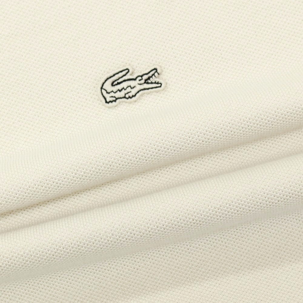 【中古】ラコステ LACOSTE コットン系 鹿の子 オーバーサイズ クルーネック 半袖Tシャツ ライトサンドベージュ【サイズ4】【 状態ランクA 】【 メンズ 】