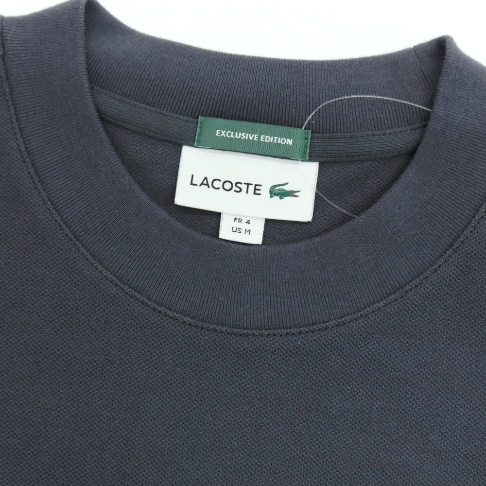 【中古】ラコステ LACOSTE コットン系 鹿の子 クルーネック 半袖Tシャツ ダークグレー【サイズ4】【 状態ランクA 】【 メンズ 】