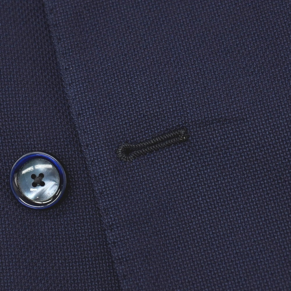 【中古】タリアトーレ TAGLIATORE ウール ホップサック ダブル6B テーラードジャケット ネイビー【サイズ46】【 状態ランクD 】【 メンズ 】