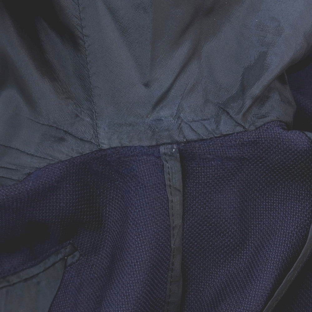 【中古】タリアトーレ TAGLIATORE ウール ホップサック ダブル6B テーラードジャケット ネイビー【サイズ46】【 状態ランクD 】【 メンズ 】