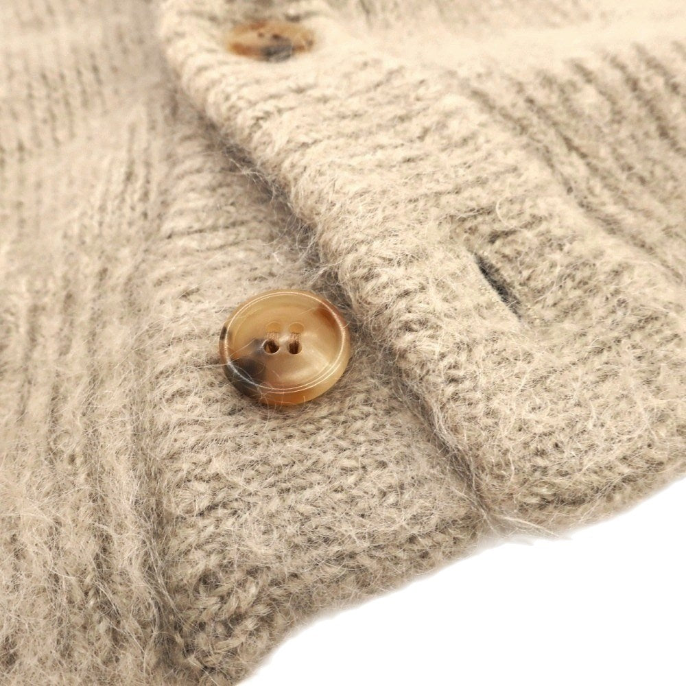 【中古】ユニフォームエクスペリメント uniform experiment モヘヤナイロンウール カーディガン ベージュ【サイズ4】【 状態ランクB 】【 メンズ 】