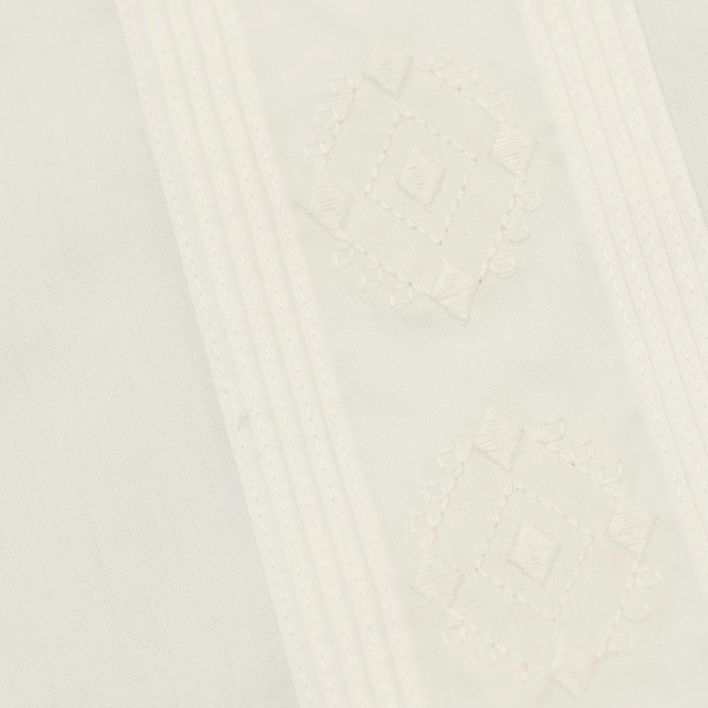 【中古】ハバネラ HAVANERA コットンポリエステル 刺しゅうデザイン オープンカラー 半袖シャツ ホワイト【サイズS】【 状態ランクC 】【 メンズ 】