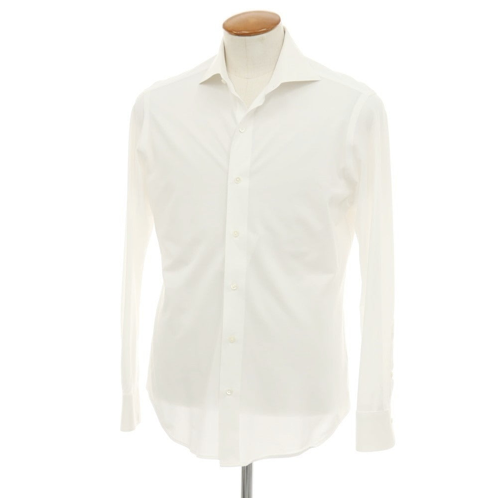 【中古】メイカーズシャツ カマクラ Makers Shirt 鎌倉 コットンポリエステル ワイドカラー ドレスシャツ ホワイト【サイズM】【 状態ランクC 】【 メンズ 】