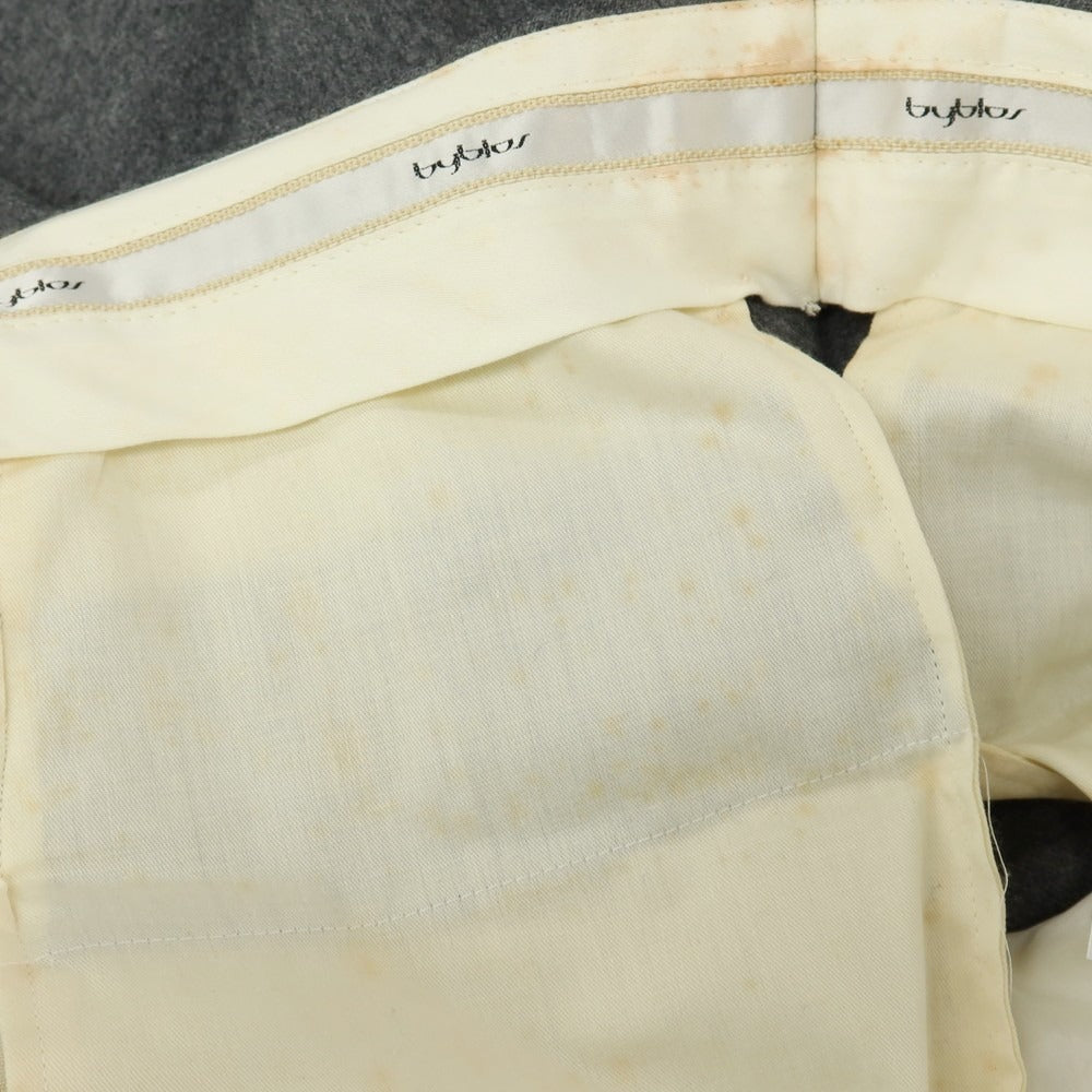 【中古】ビブロス BYBLOS ウール 3つボタンスーツ グレー【サイズ44】【 状態ランクC 】【 メンズ 】
