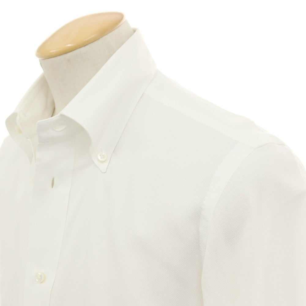 【中古】ルイジ ボレッリ Luigi Borrelli コットン ボタンダウン ドレスシャツ ホワイト【サイズ38】【 状態ランクB 】【 メンズ 】