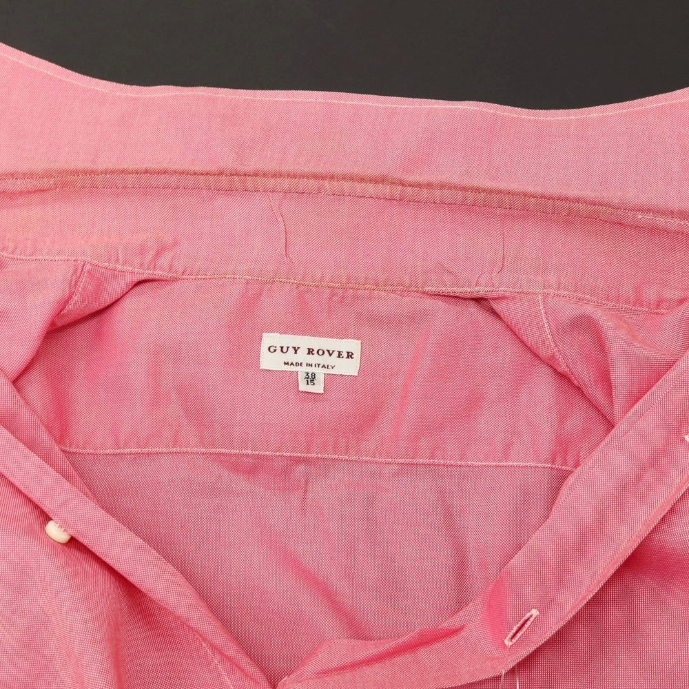 【中古】ギローバー GUY ROVER コットン セミワイドカラー カジュアルシャツ レッド【サイズ38】【 状態ランクC 】【 メンズ 】