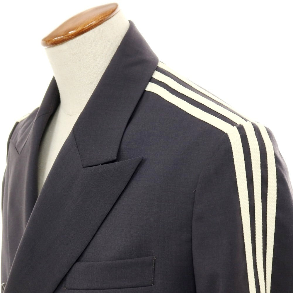 【中古】アディダス adidas ×KITH ウール ポリエステルポリウレタン ダブル6B カジュアルジャケット グレー【サイズJP M】【 状態ランクB 】【 メンズ 】