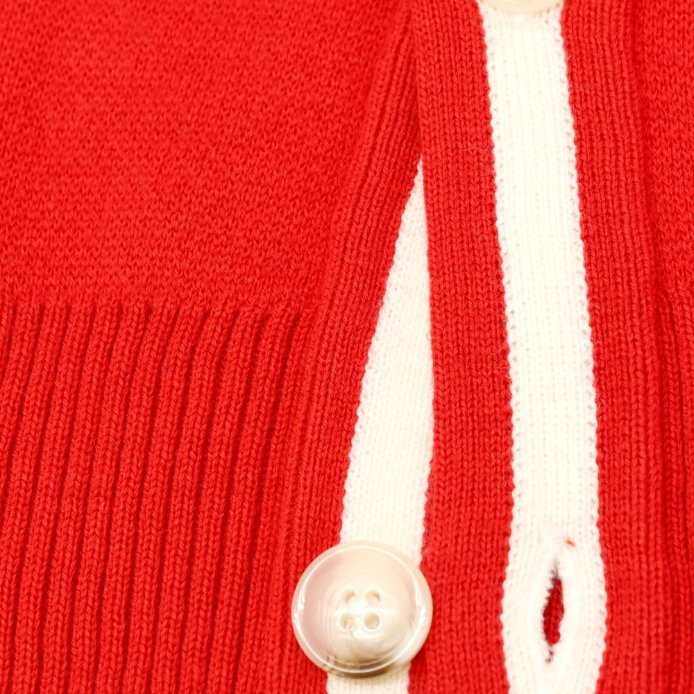 【中古】キス KITH × COCA COLA アクリルウール ジャカード カーディガン レッド【サイズM】【 状態ランクB 】【 メンズ 】