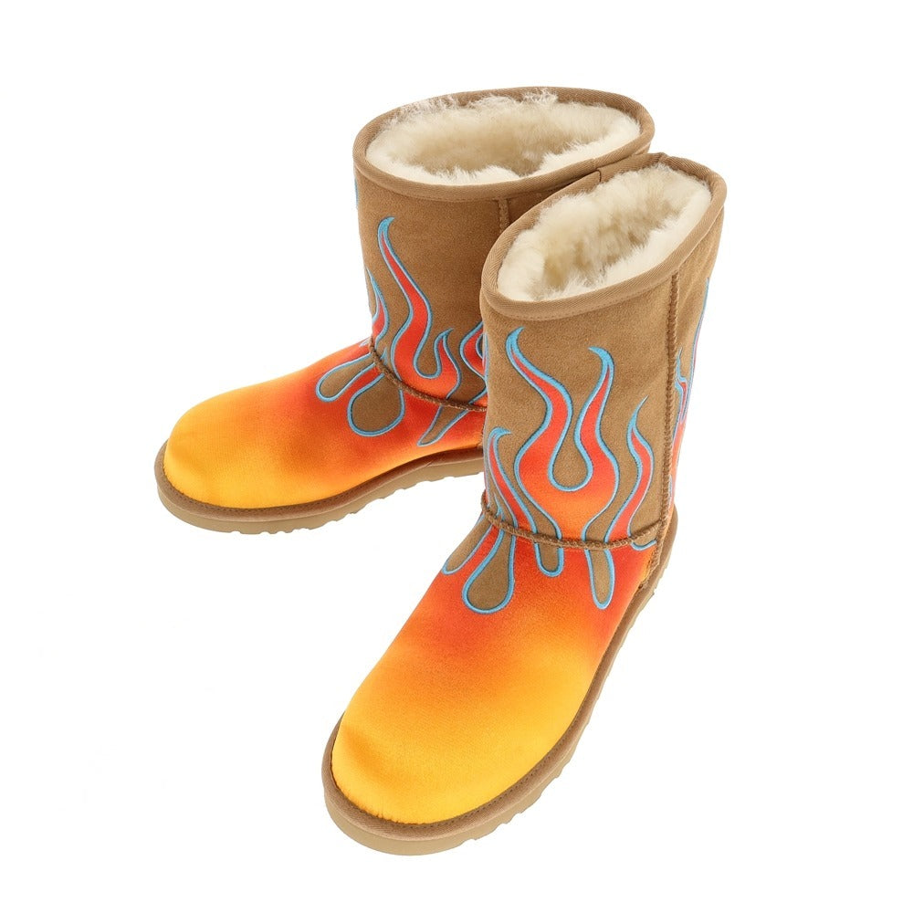 【中古】【未使用】ジェレミースコット JEREMY SCOTT UGG Jeremy Scott Classic Short ムートン ムートンブーツ ベージュxオレンジ【サイズ28】【 状態ランクS 】【 メンズ 】