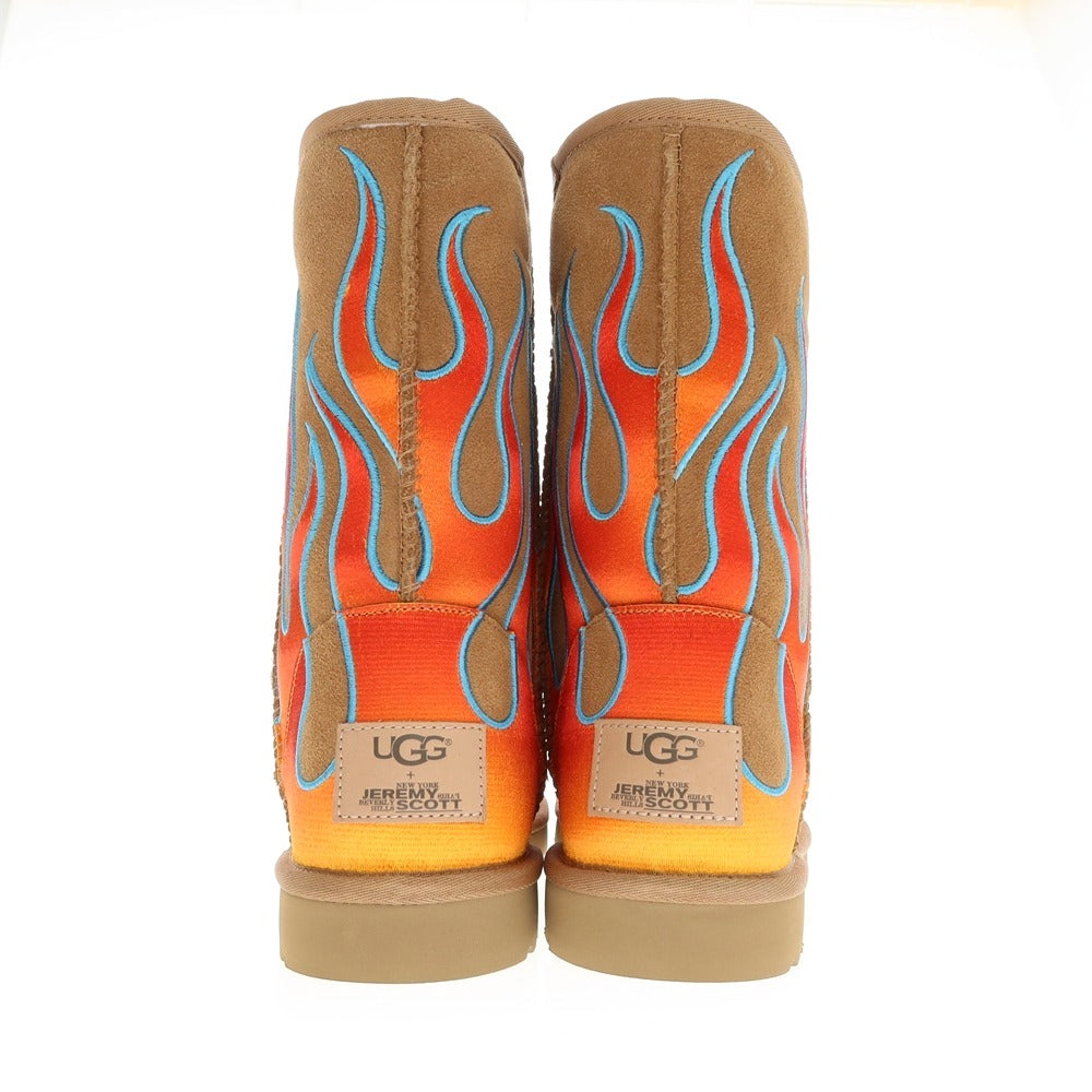 【中古】【未使用】ジェレミースコット JEREMY SCOTT UGG Jeremy Scott Classic Short ムートン ムートンブーツ ベージュxオレンジ【サイズ28】【 状態ランクS 】【 メンズ 】