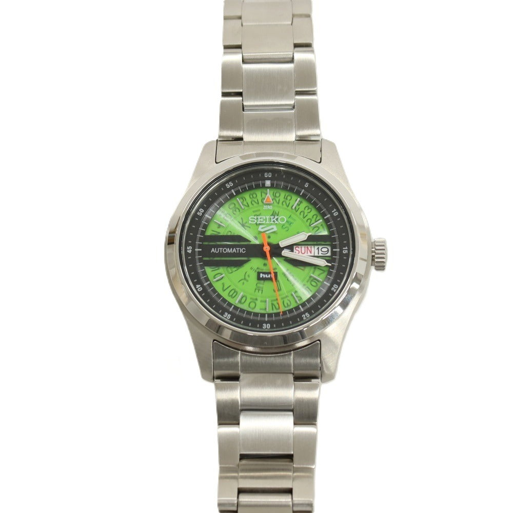 中古】ハフ HUF × SEIKO 腕時計 シルバーxグリーン【 状態ランクA