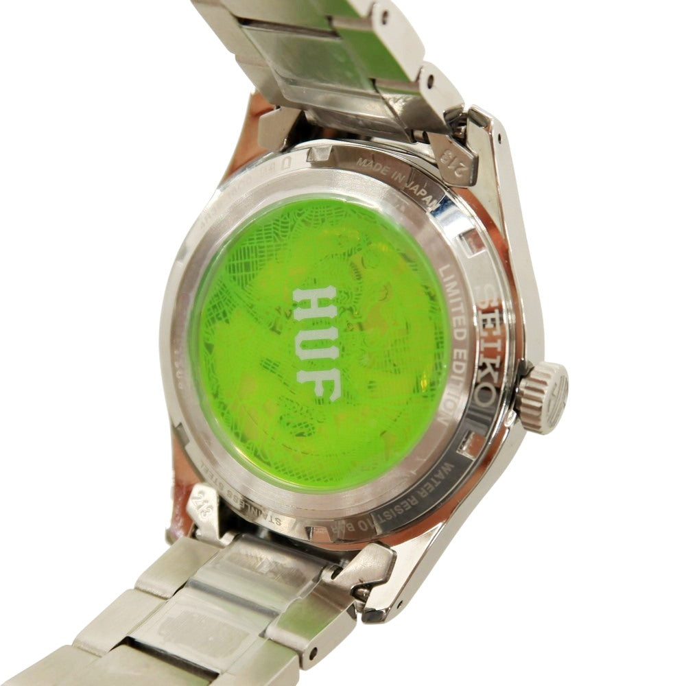 【中古】ハフ HUF × SEIKO 腕時計 シルバーxグリーン【 状態ランクA 】【 メンズ 】