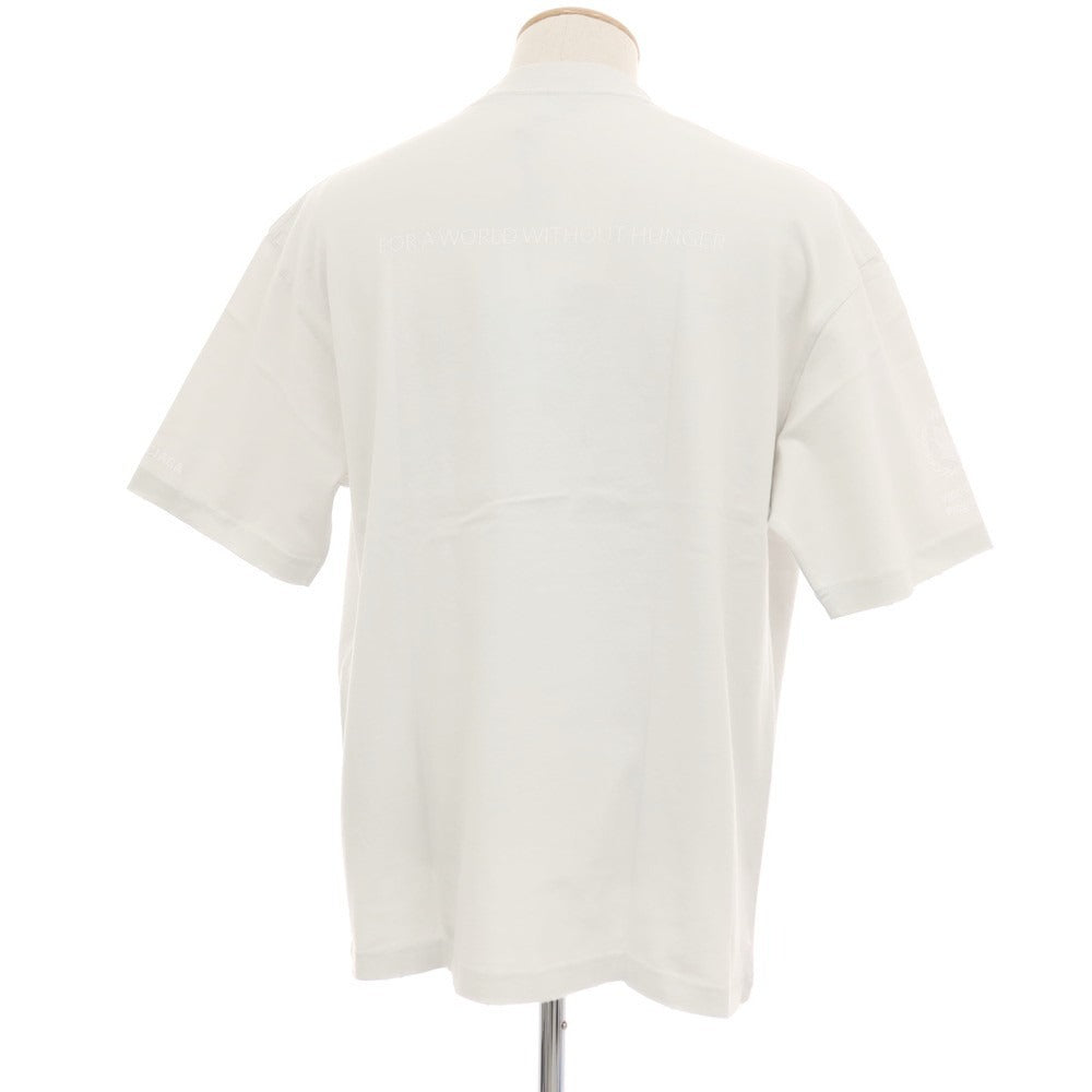 【中古】バレンシアガ BALENCIAGA ダメージ加工 World Food Programme コットン クルーネック 半袖Tシャツ ライトブルーグレー【サイズS】【 状態ランクA 】【 メンズ 】