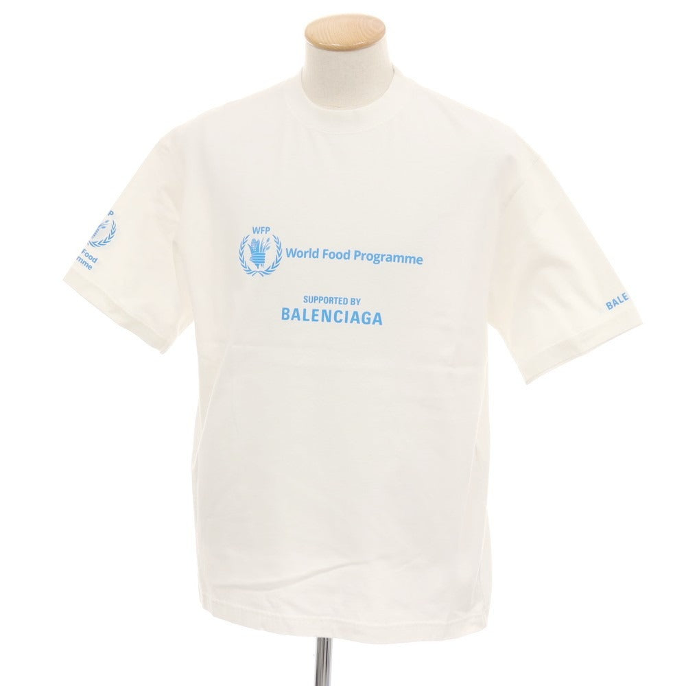 【中古】バレンシアガ BALENCIAGA World Food Programme コットン クルーネック 半袖Tシャツ ホワイト【サイズXS】【 状態ランクA 】【 メンズ 】