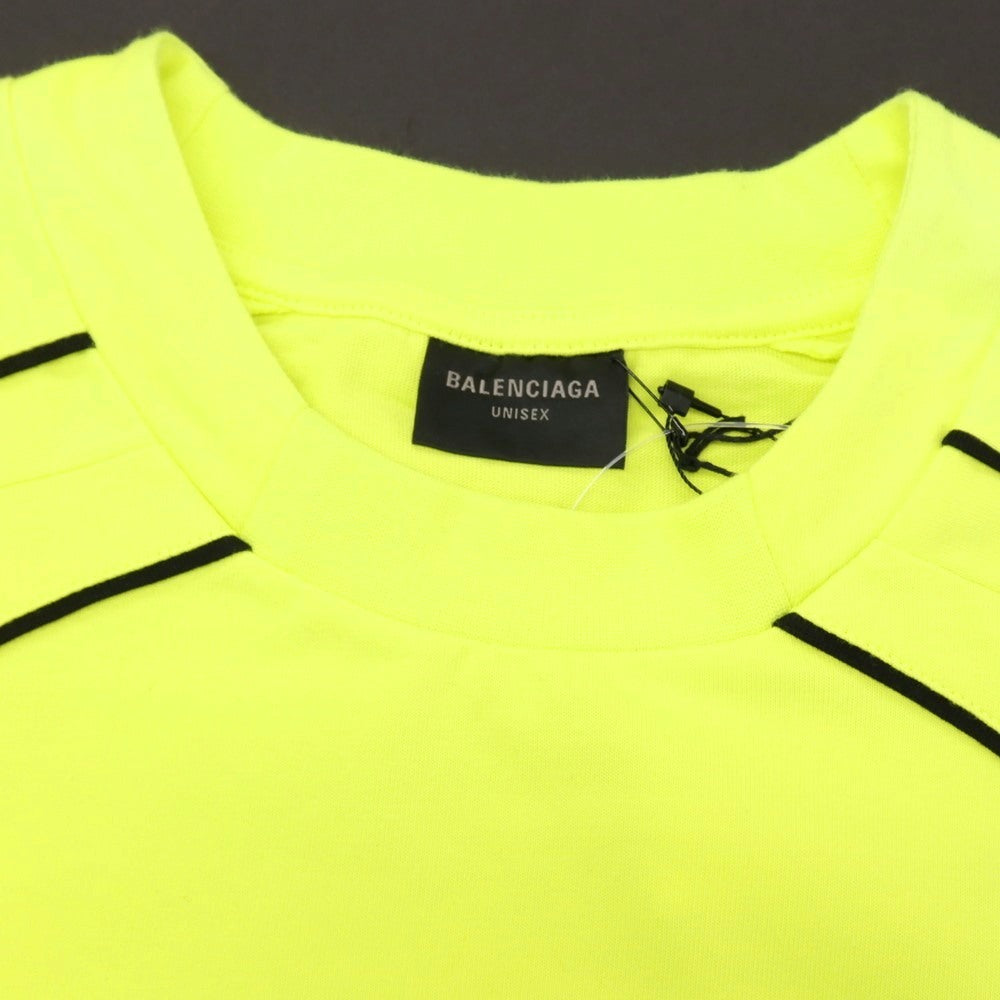 【中古】バレンシアガ BALENCIAGA コットン クルーネック 半袖Tシャツ ネオンイエロー【サイズ1】【 状態ランクA 】【 メンズ 】