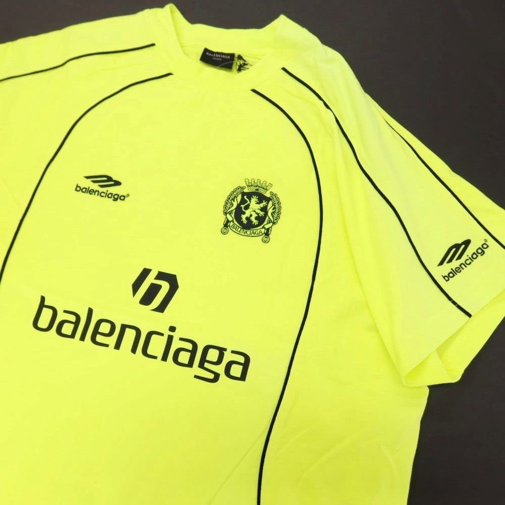 【中古】バレンシアガ BALENCIAGA コットン クルーネック 半袖Tシャツ ネオンイエロー【サイズ1】【 状態ランクA 】【 メンズ 】
