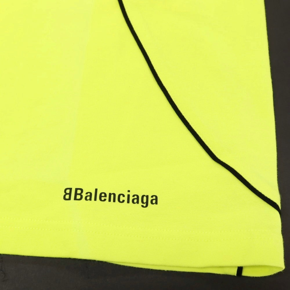 【中古】バレンシアガ BALENCIAGA コットン クルーネック 半袖Tシャツ ネオンイエロー【サイズ1】【 状態ランクA 】【 メンズ 】