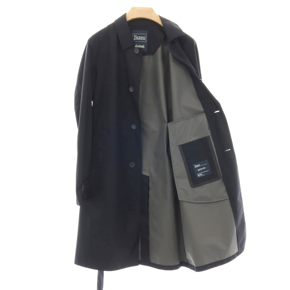 【中古】【未使用】ヘルノ Herno Laminar GORE-TEX ポリエステル ステンカラーコート ネイビー【サイズ46】【 状態ランクS 】【 メンズ 】