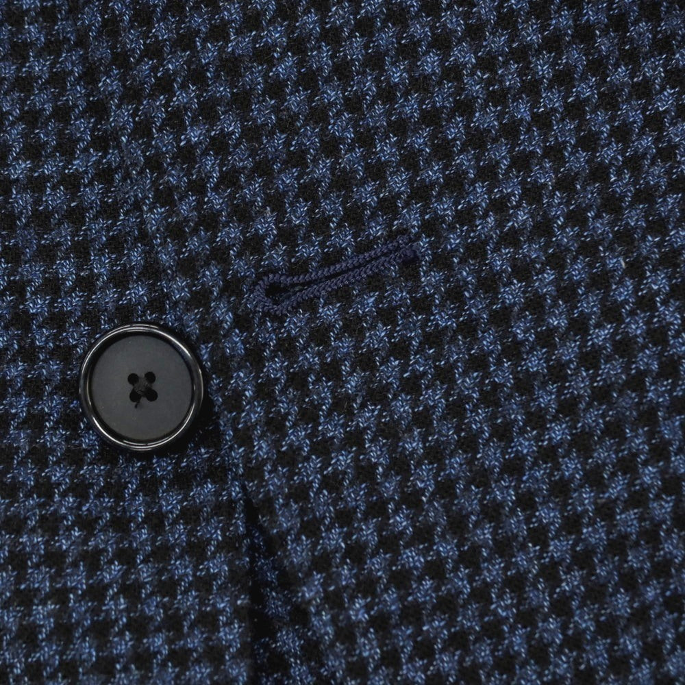 【中古】タリアトーレ TAGLIATORE ウールコットン ハウンドトゥース 2B テーラードジャケット ネイビーxブラック【サイズ44】【 状態ランクC 】【 メンズ 】