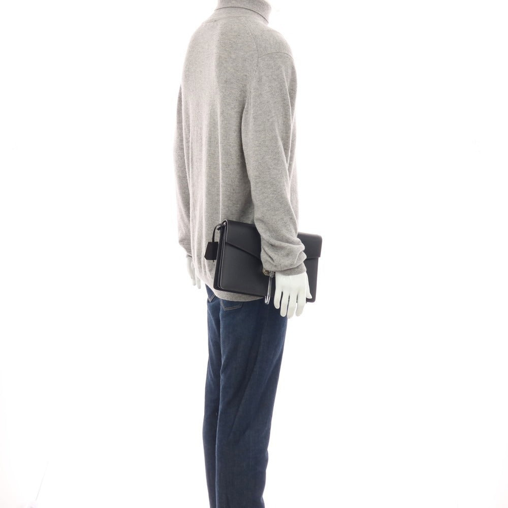 【中古】ダンヒル Dunhill 牛革 セカンドバッグ ダークブラウン【 状態ランクA 】【 メンズ 】