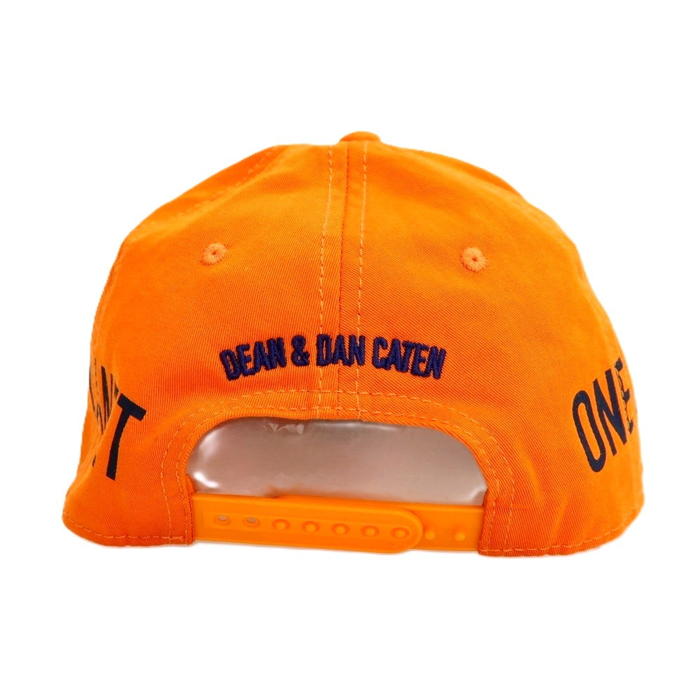 【新品】ディースクエアード DSQUARED2 ONE LIFE ONE PLANET ベースボールキャップ 帽子 オレンジ【 状態ランクN 】【 メンズ 】