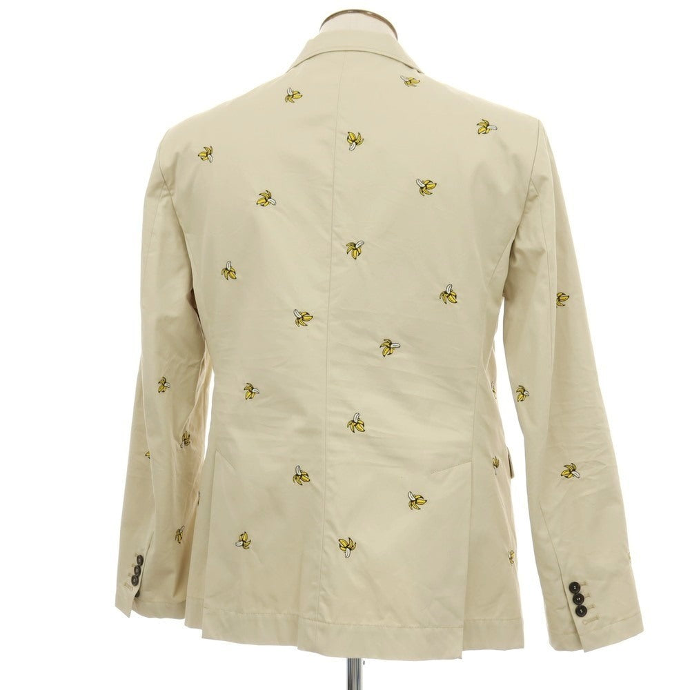 【新品】ディースクエアード DSQUARED2 Fruit Embroidery London コットン バナナ 2B カジュアルジャケット ベージュxイエロー【サイズ56】【 状態ランクN 】【 メンズ 】