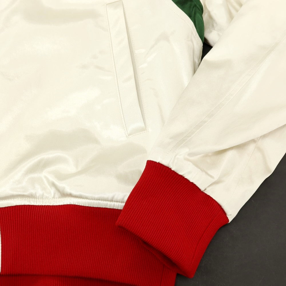 【新品】ディースクエアード DSQUARED2 コットンレーヨンポリウレタン ボウリング サテン ボンバージャケット ホワイト【サイズ44】【 状態ランクN 】【 メンズ 】