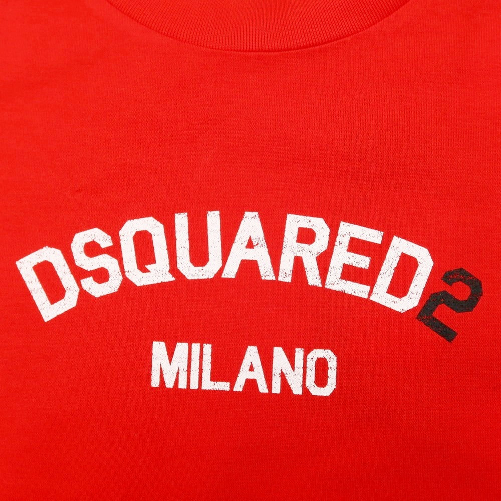 【新品】ディースクエアード DSQUARED2 コットン クルーネック 半袖Tシャツ レッド【サイズXS】【 状態ランクN 】【 メンズ 】