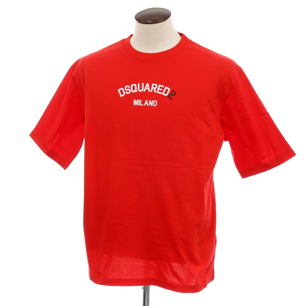 【新品】ディースクエアード DSQUARED2 コットン クルーネック 半袖Tシャツ レッド【サイズXL】【 状態ランクN 】【 メンズ 】