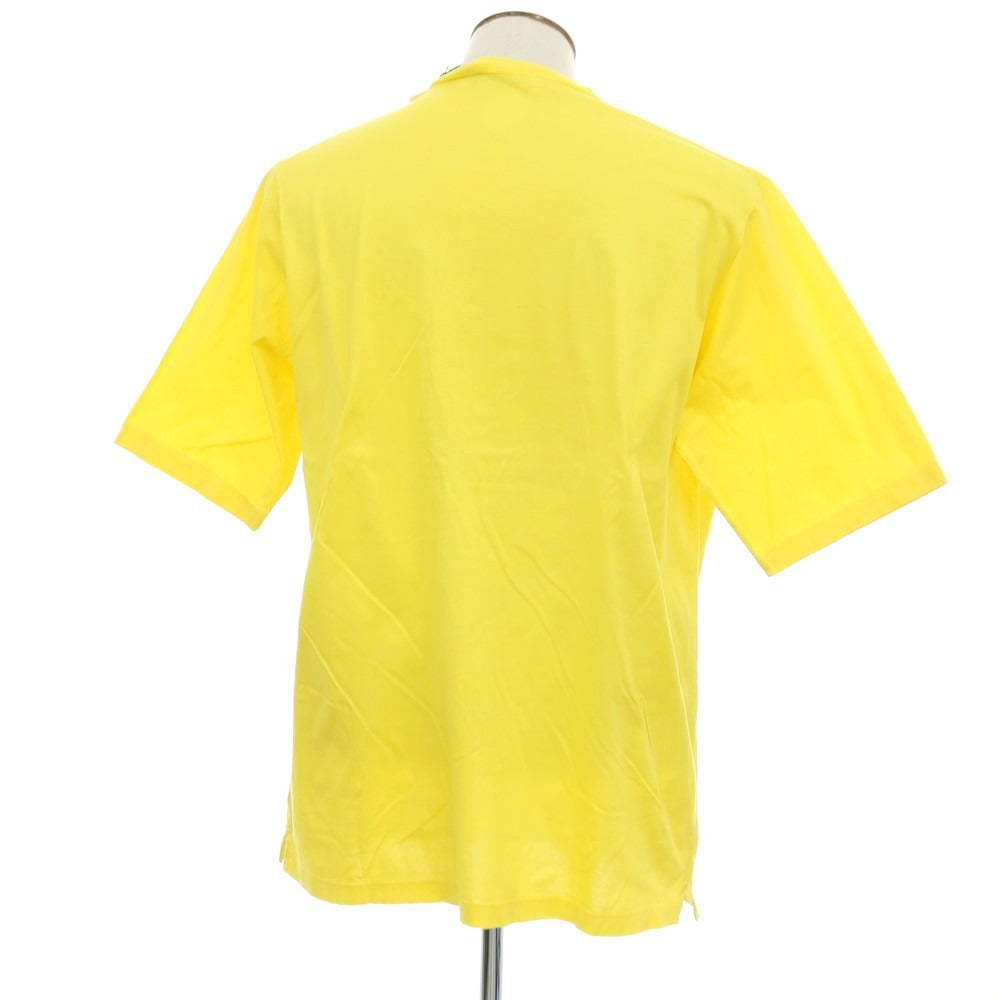 【新品】ディースクエアード DSQUARED2 コットン クルーネック 半袖Tシャツ イエロー【サイズL】【 状態ランクN 】【 メンズ 】