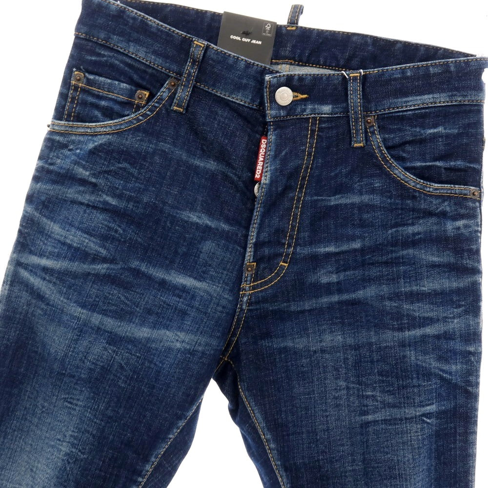 【新品】ディースクエアード DSQUARED2 COOL GUY JEAN ストレッチ コットン デニムパンツ ジーンズ ネイビー【サイズ42】【 状態ランクN 】【 メンズ 】