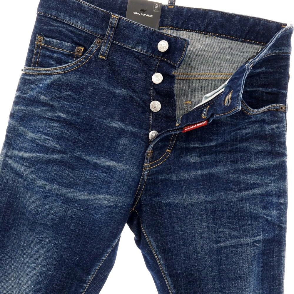 【新品】ディースクエアード DSQUARED2 COOL GUY JEAN ストレッチ コットン デニムパンツ ジーンズ ネイビー【サイズ42】【 状態ランクN 】【 メンズ 】